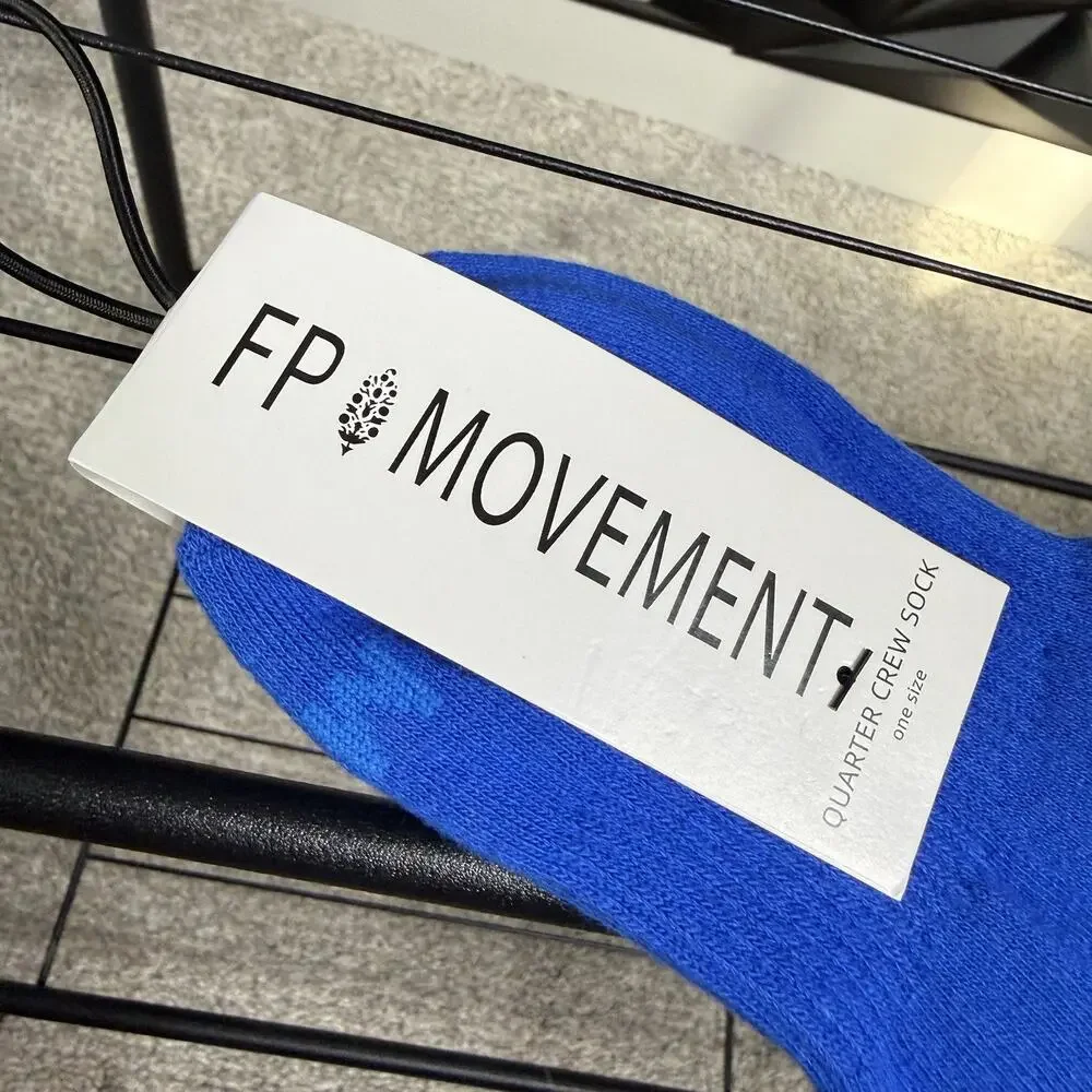 Free People FP Movement Quarter Crew Socks Blue One Pair
